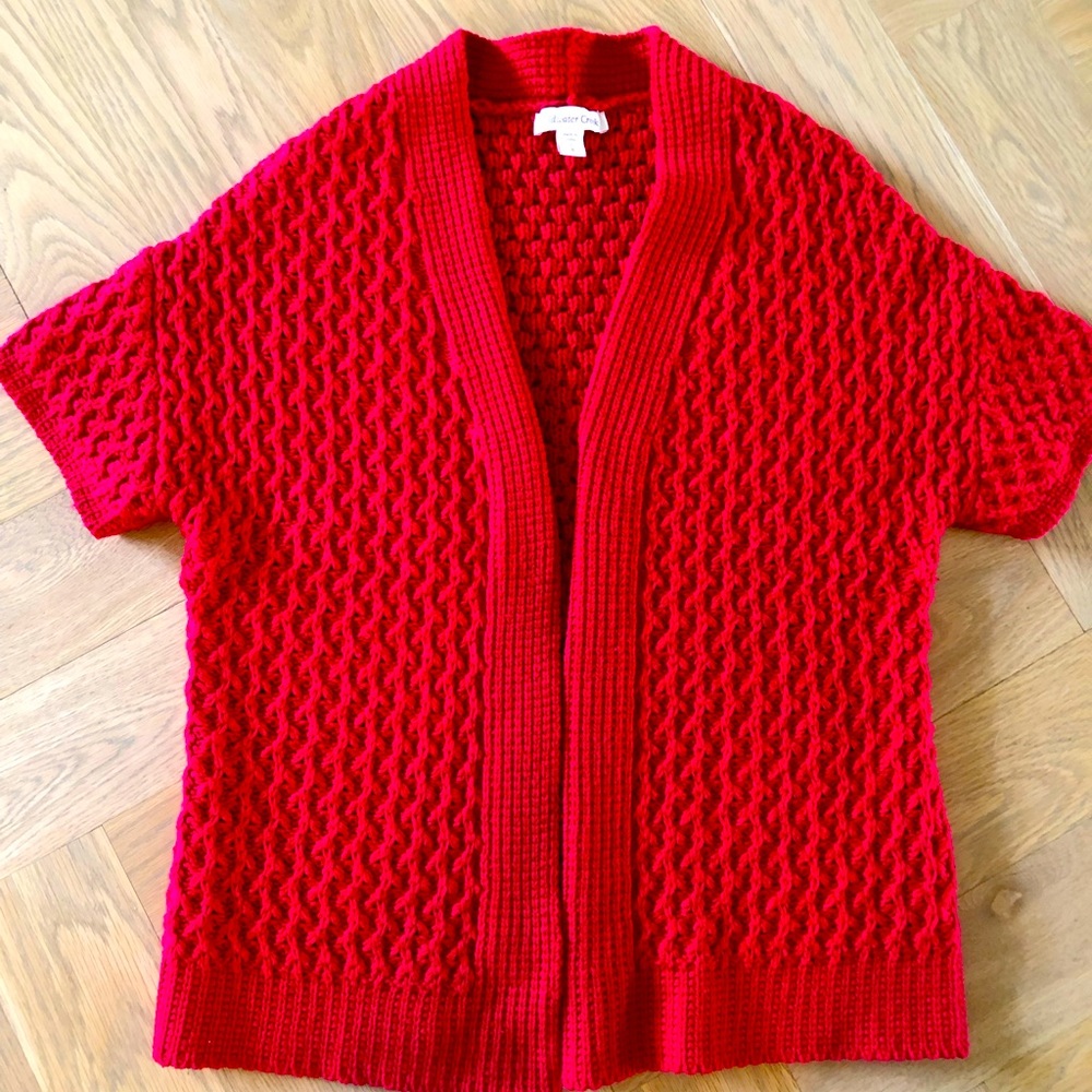 Coldwater Creek red short sleeved sweater